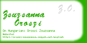 zsuzsanna oroszi business card